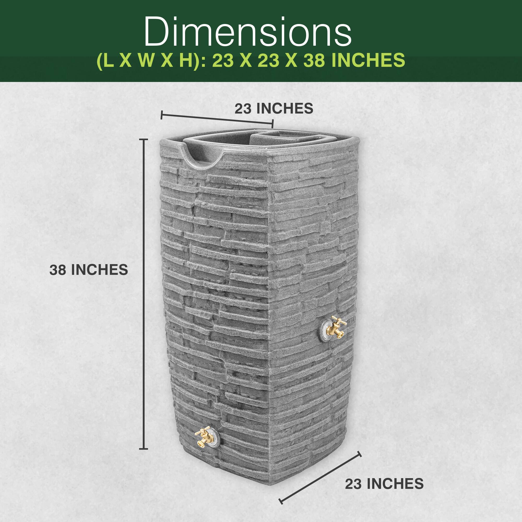Dimensions (L X W X H): 23 X 23 X 38 INCHES