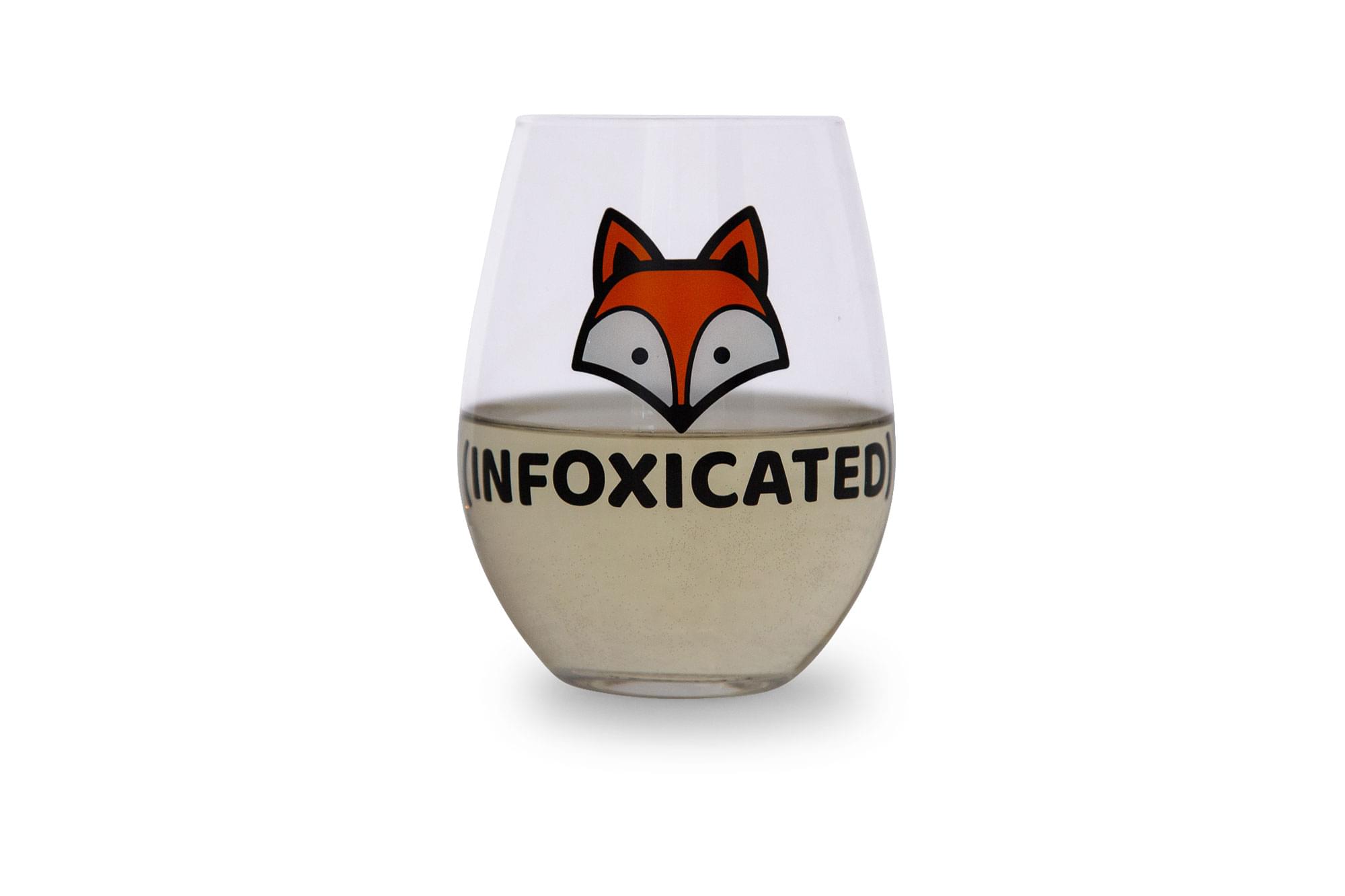 Alt View 1. Toynk - "Infoxicated" Oversized Stemless Wine Glass | Holds 20 Ounces - Clear.