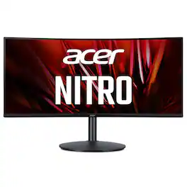 Acer - Refurbished Excellent - Nitro XZ342CU 34" LCD Monitor 180Hz 3440x1440 UWQHD VA Panel 1ms Response Time 400 Nit Brightness - Black