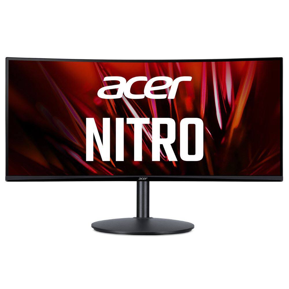 Acer - Refurbished Excellent - Nitro XZ342CU 34" LCD Monitor 180Hz 3440x1440 UWQHD VA Panel 1ms Response Time 400 Nit Brightness - Black