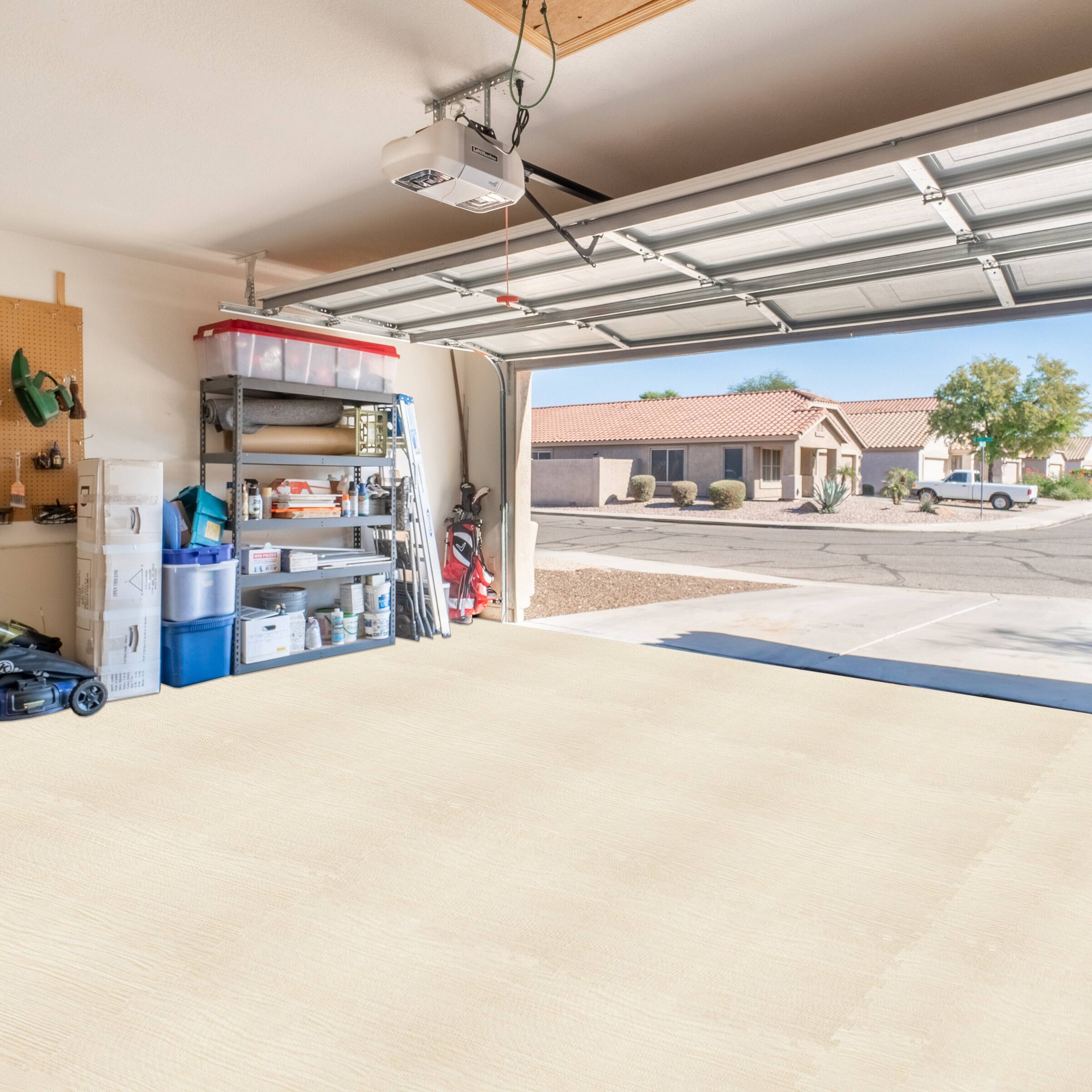 Alt View 5. Sorbus - Sorbus Thick 3/8-inch Wood Grain Floor Foam Tile Mats (12 Tiles, 48 Sq ft) - Light Pine.