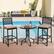 Angle. Costway - Set of 2 Outdoor Bar Height Dining Chairs Patio Metal Bar Stools with Cushion - Black/Beige.