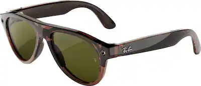 Front. Ray-Ban Meta - (Gen 3) Aviator - AI Glasses with Camera - Transitions Jade Lenses - Transparent Umber.
