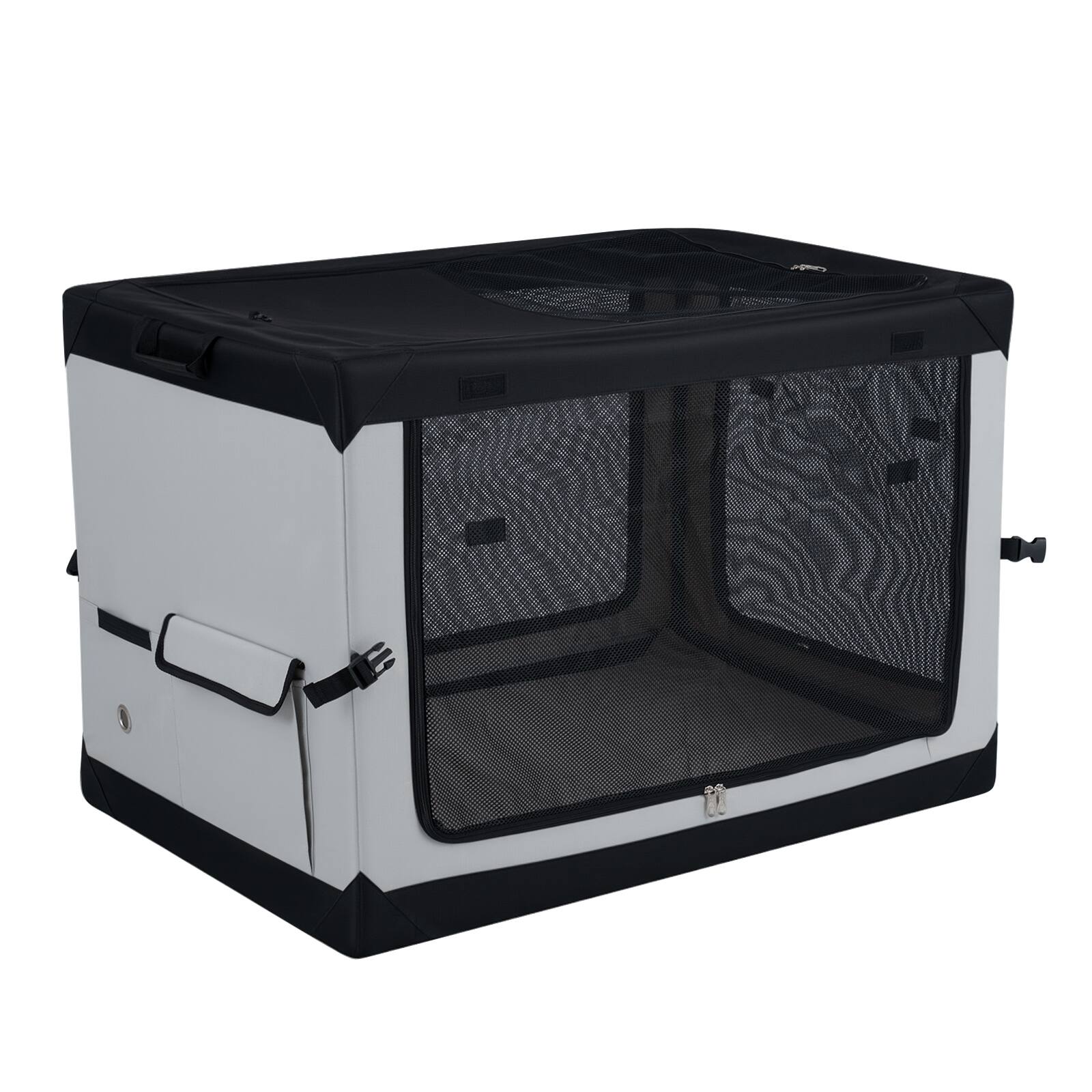 Alt View 9. Costway - Costway 36" x 25" x 25" Portable Collapsible Soft Dog Crate with 4 Mesh Doors Removable Mat.
