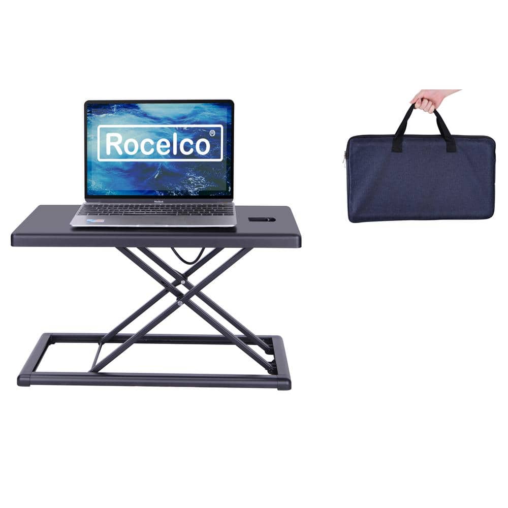 Rocelco - 19" Portable Standing Desk Riser - Black