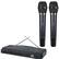 Front. QFX - QFX Dual Microphones with Dual Antenna Wireless Receiver - Black.