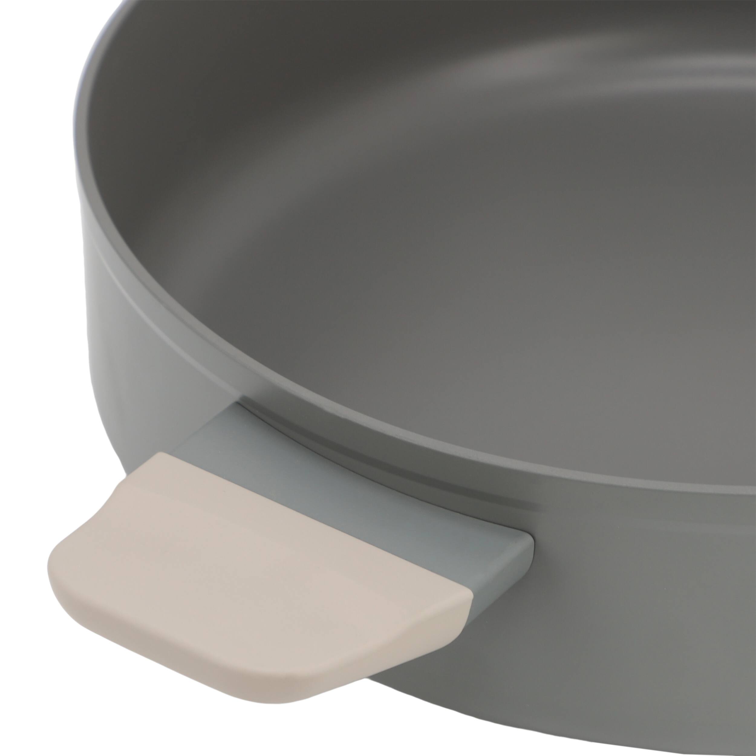 Alt View 2. Oster - Oster Ambrose 4.5 Quart Nonstick Aluminum Saute Pan with Lid in Matte Grey - Grey.