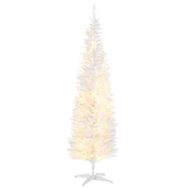 Homcom - Pencil Christmas Tree - White