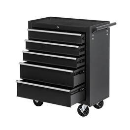 Boyel Living - 5-Drawer Rolling Tool Chest w/Lock & Key, Tool Storage Cabinet with Wheels