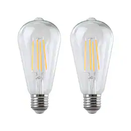 Parrot Uncle - 6W Vintage Glass 2700K Warm White Dimmable LED Filament Light Bulb - Clear