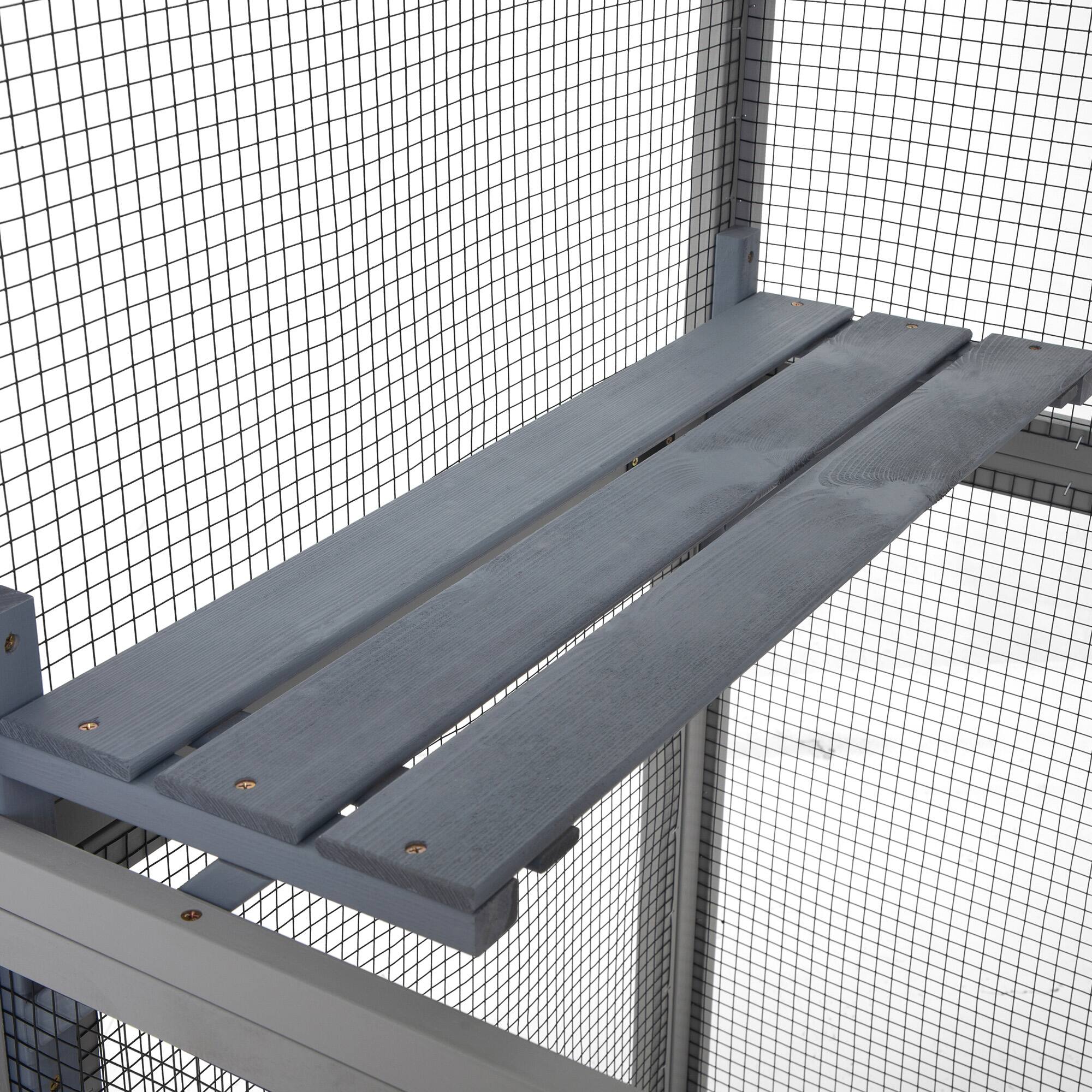 Alt View 2. Boyel Living - Dark Gray with Colorful Paint Cat House Catio Outdoor Enclosure with Platforms 66 cat condos on Wheels for Outdoor Pa - Gray.