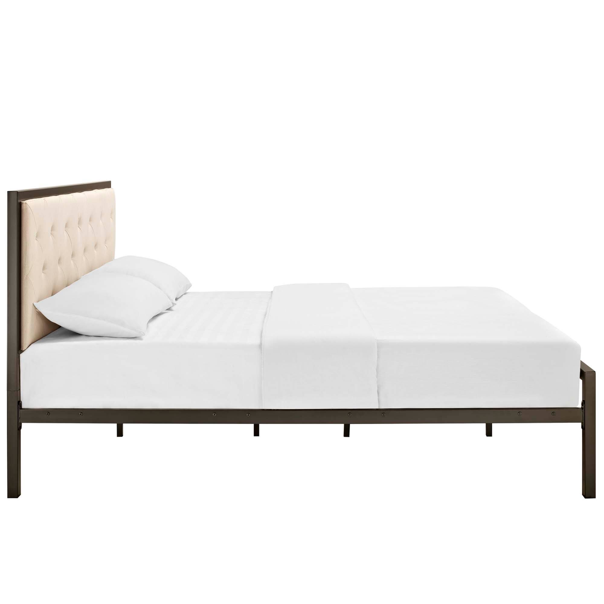 Back. Modway - Horizon Stainless Steel Twin Bed Frame - White.
