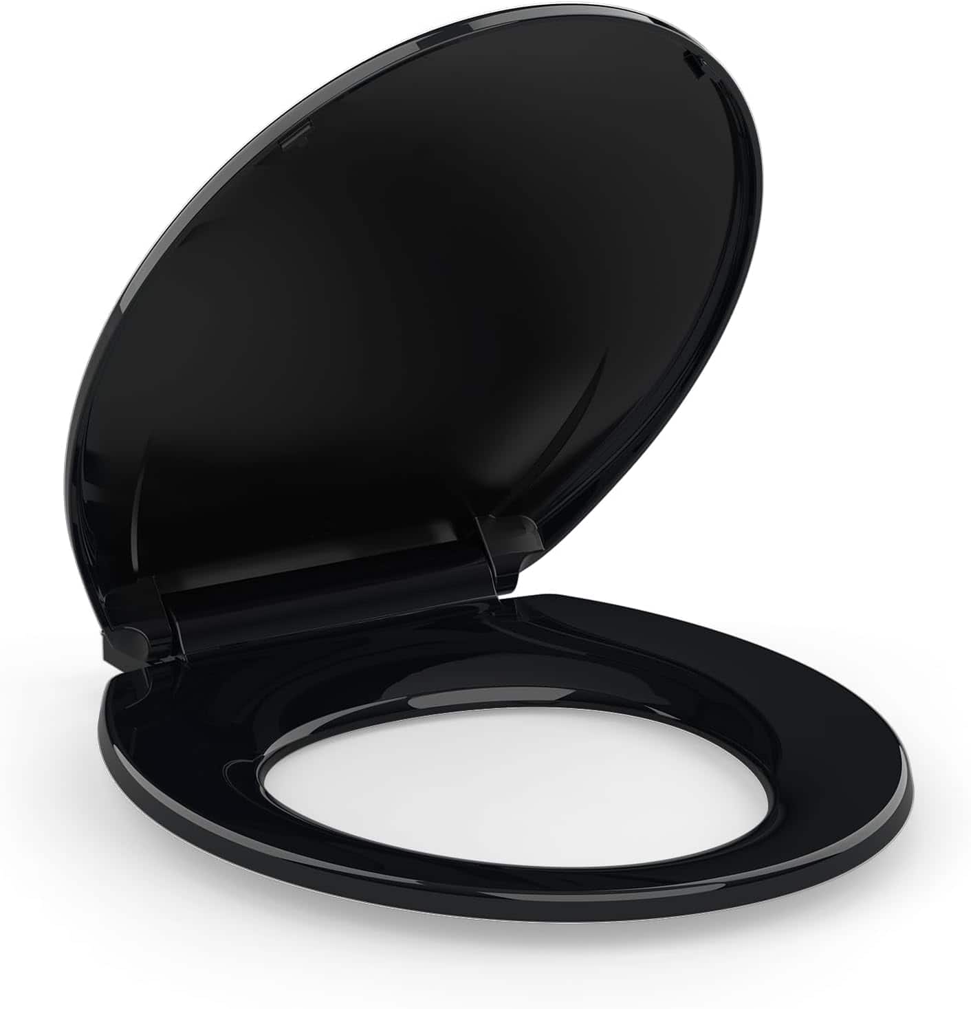 Jojoka - Toilet Seat Elongated Toilet Seat with Slow Close Easy Clean Easy Installation - Black
