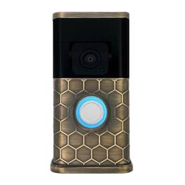 Michael Healy - Honeycomb Video Doorbell Cover (Ring 3, 3 Plus, 4, Battery Plus and Battery Pro) - Antique Brass