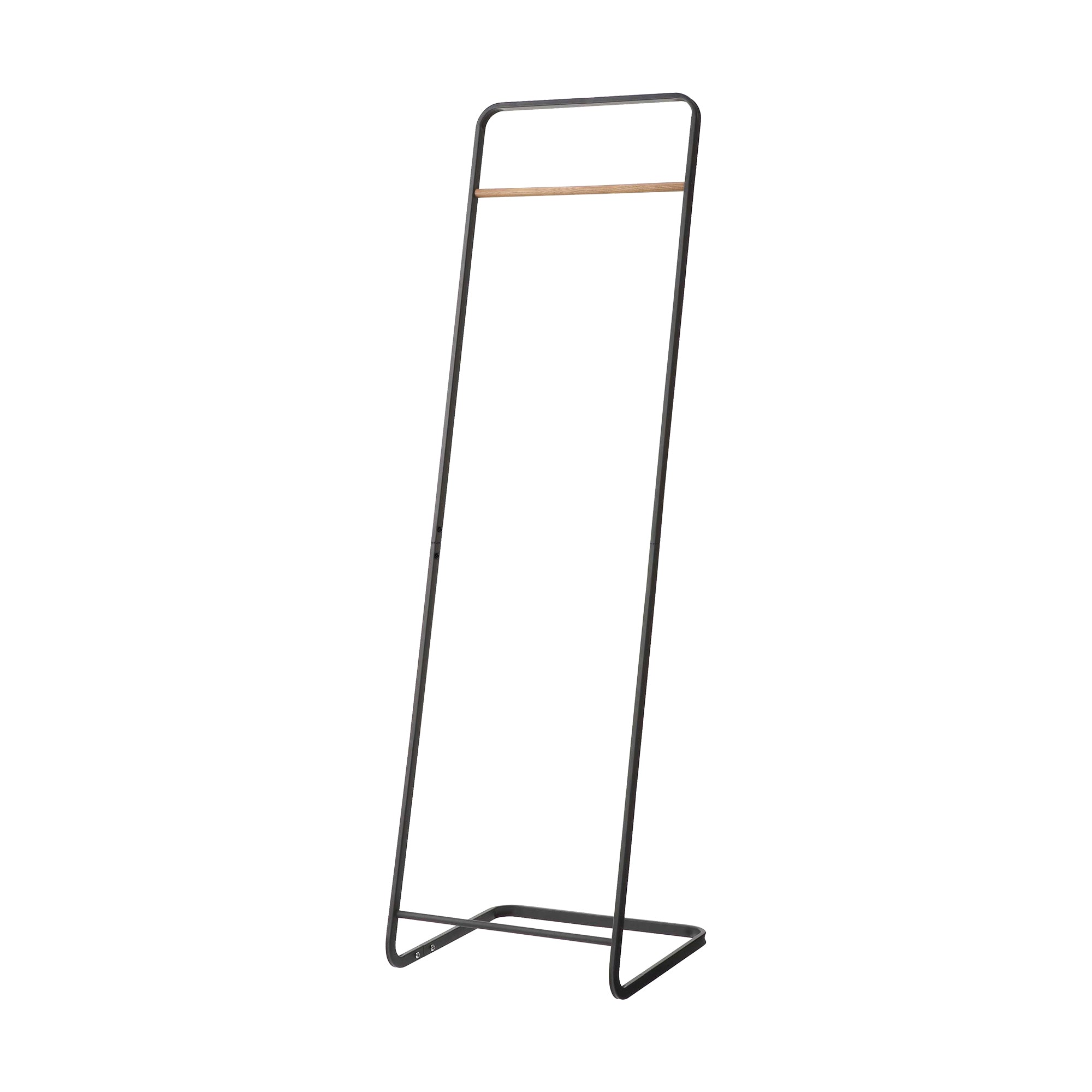 Left. Yamazaki Home - Coat Rack (55" H)  - Steel - Black.