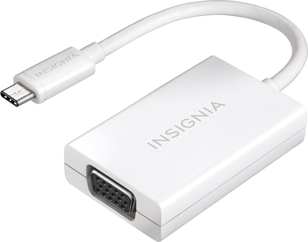 Insignia™ - USB Type-C-to-VGA Adapter - White