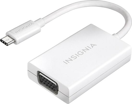 Åben Adskille uddrag Insignia™ USB Type-C-to-VGA Adapter White NS-PU369CV-WH - Best Buy