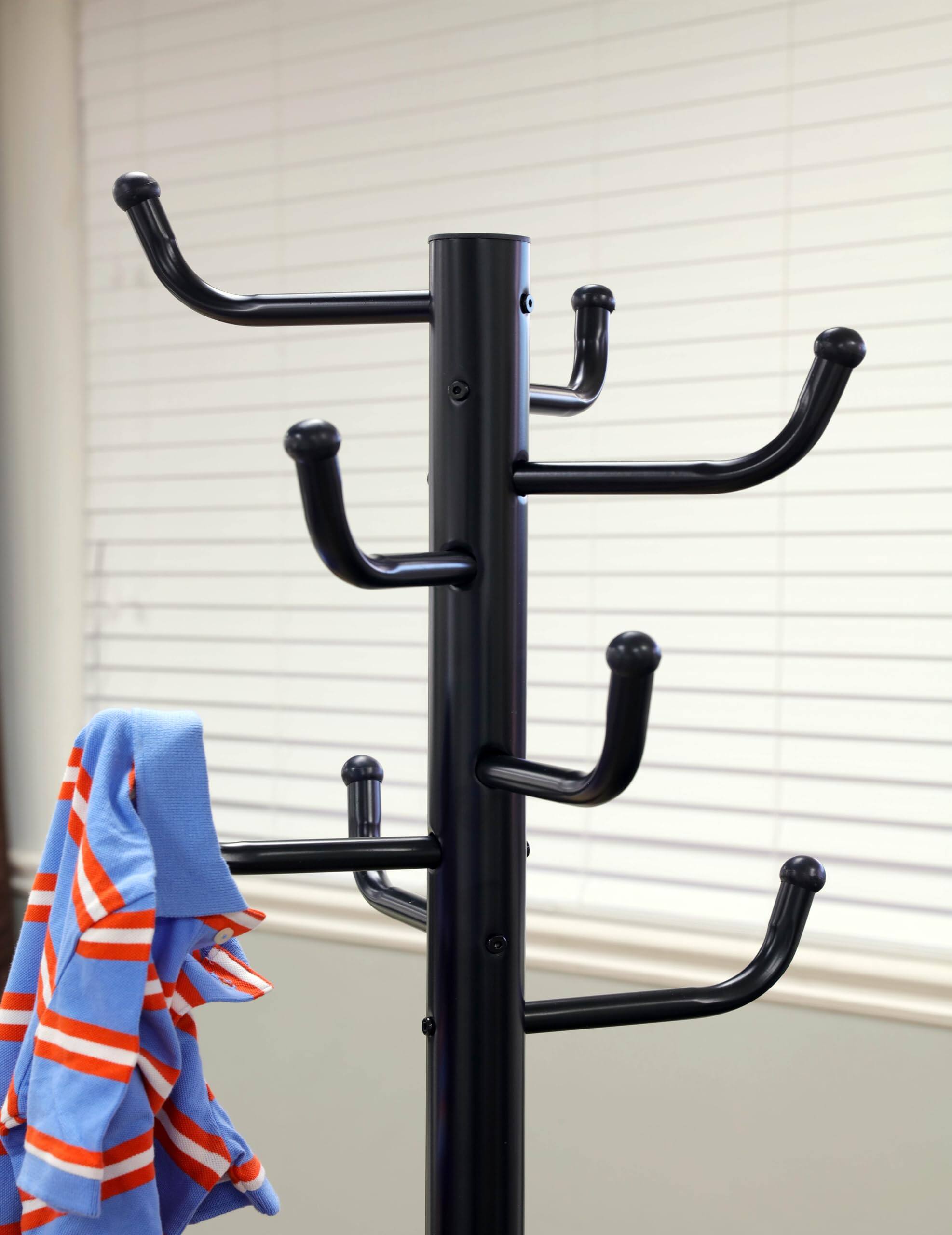 Alt View 2. Hirose Alice - Frenchi Home Furnishing 8 Hooks Metal Coat Rack - Black-1 20 x 20 x 73 in.