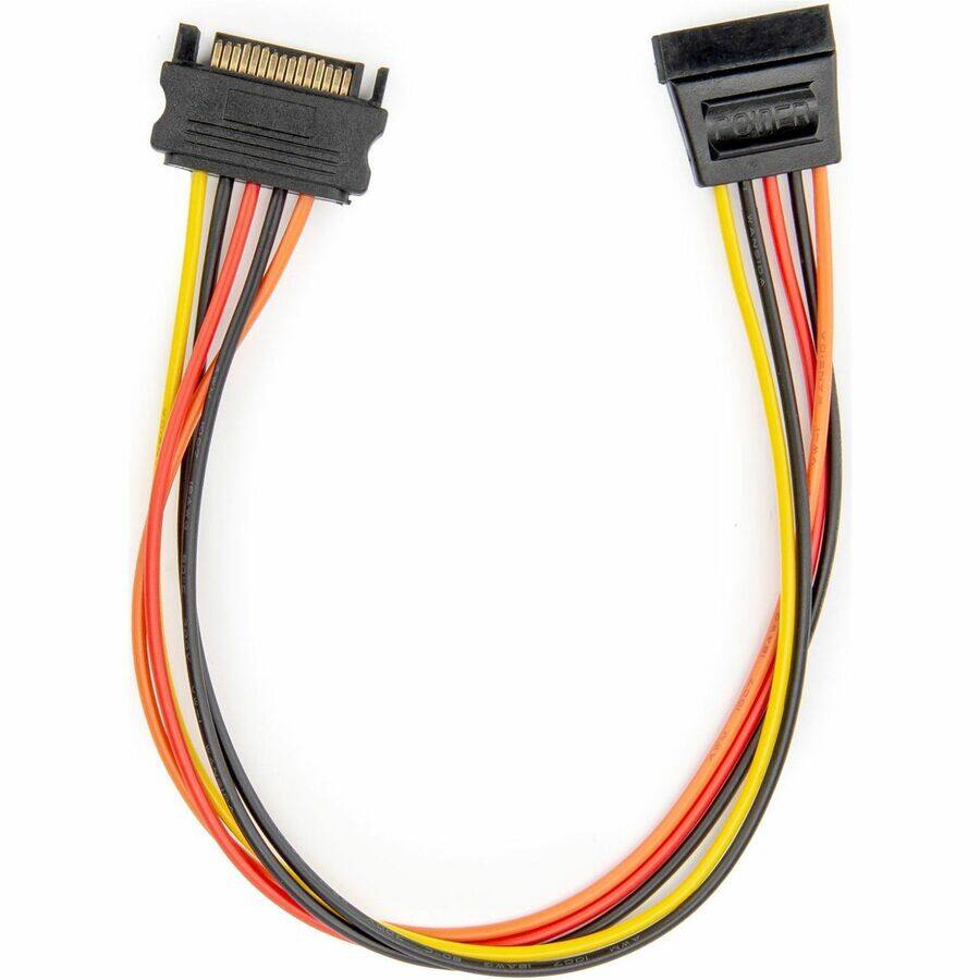 Alt View 1. Rocstor - Rocstor 12in 15 Pin SATA Power Extension Cable - For Computer, SATA Drive - 1 ft Cord Length - SATA / SATA - Black.