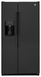 GE - 21.9 Cu. Ft. Counter-Depth Refrigerator - High Gloss Black - Front_Zoom