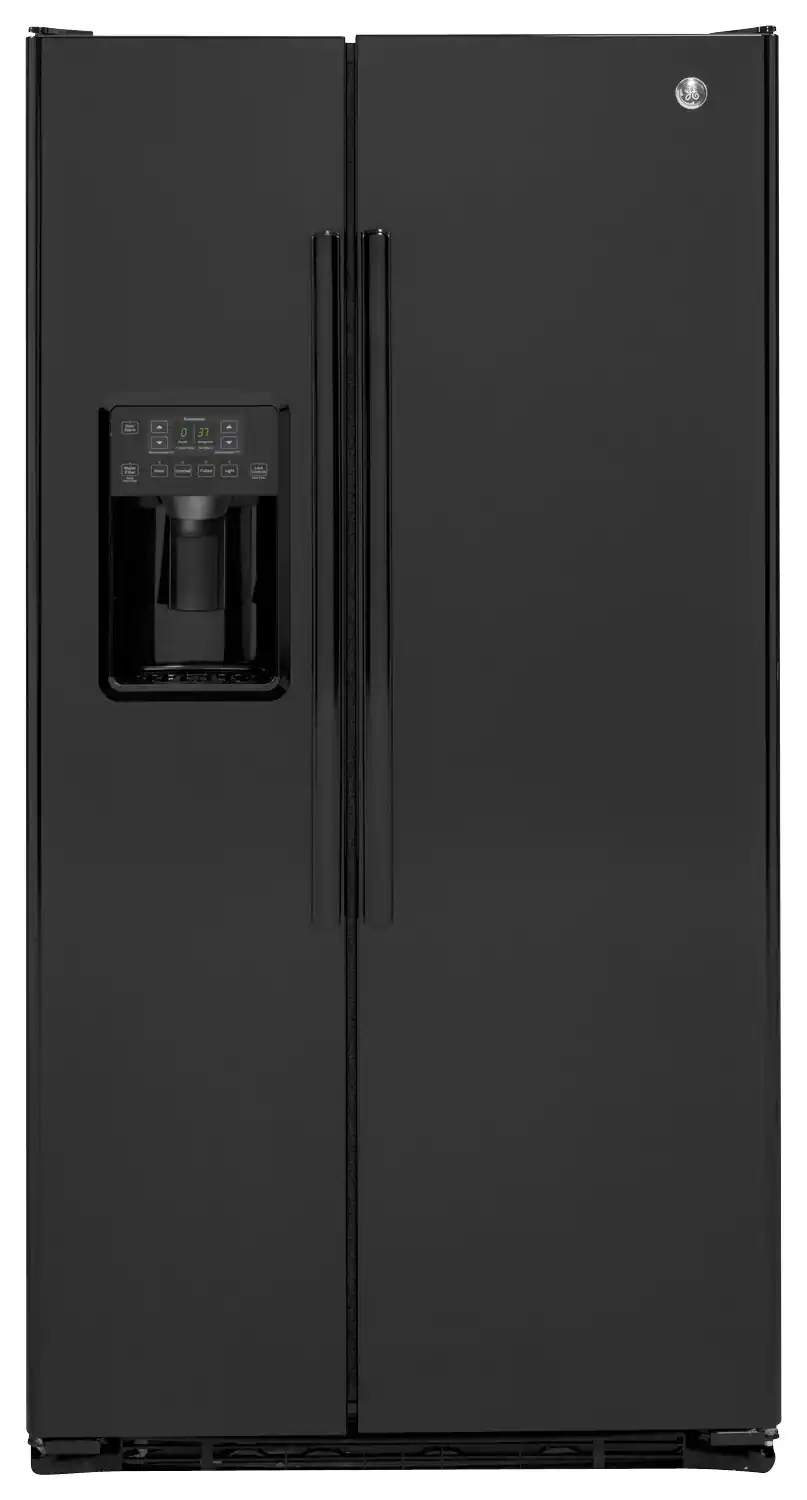 GE - 21.9 Cu. Ft. Counter-Depth Refrigerator with Spill-Proof Glass Shelves - Black