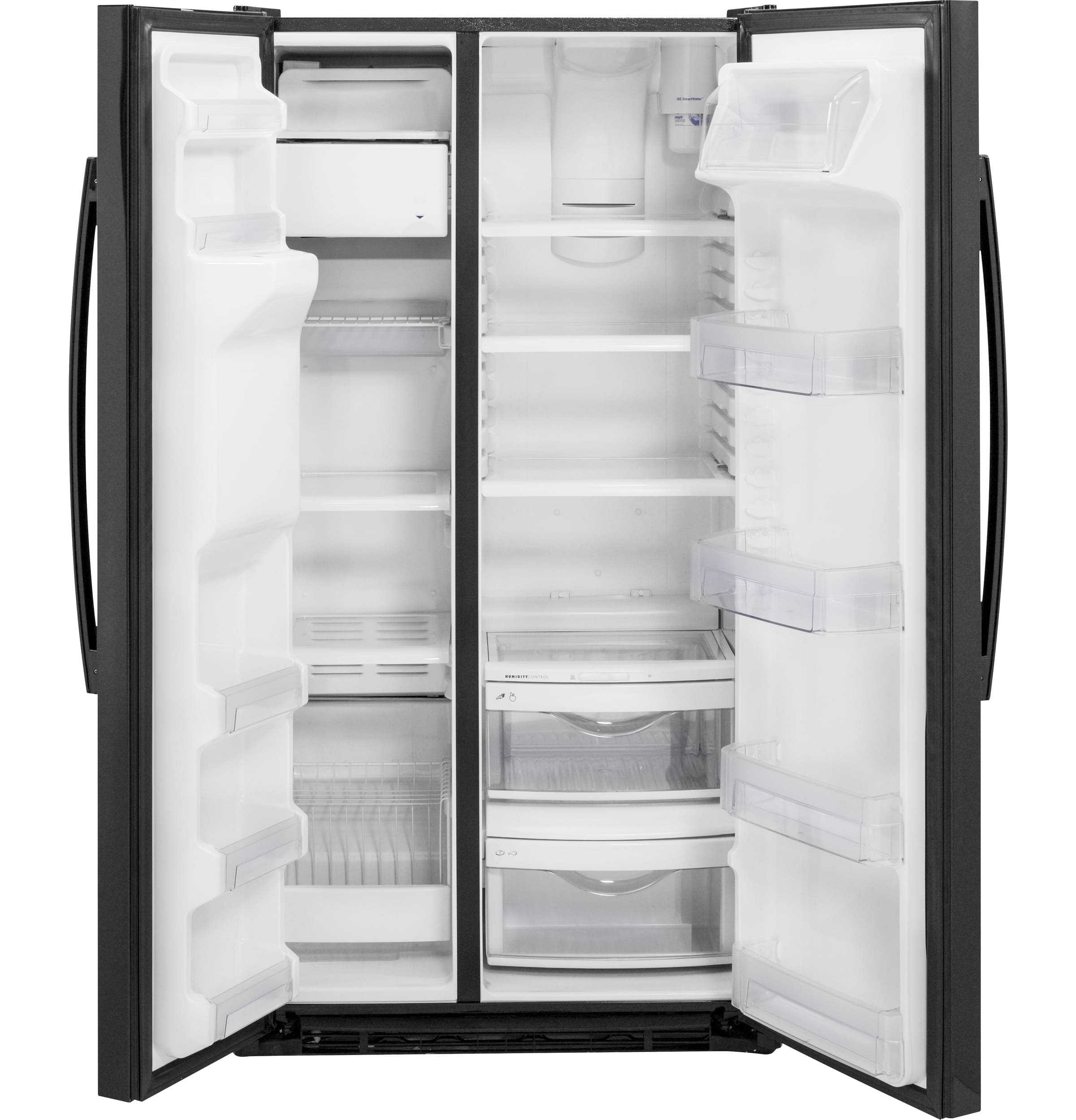 Alt View 13. GE - 21.9 Cu. Ft. Counter-Depth Refrigerator - High Gloss Black.