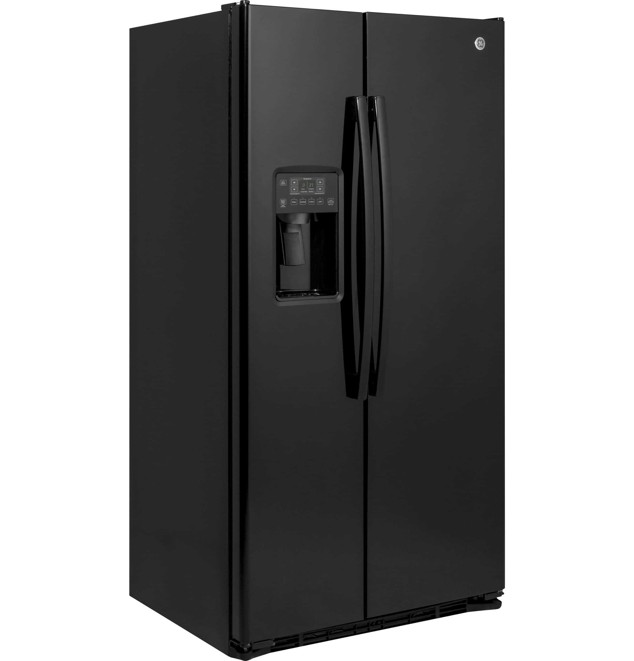 Alt View 14. GE - 21.9 Cu. Ft. Counter-Depth Refrigerator - High Gloss Black.