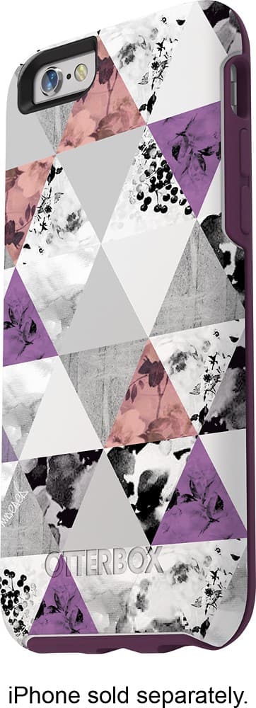 Front. Otterbox - Symmetry Case for Apple® iPhone® 6 - White/Damson Purple.