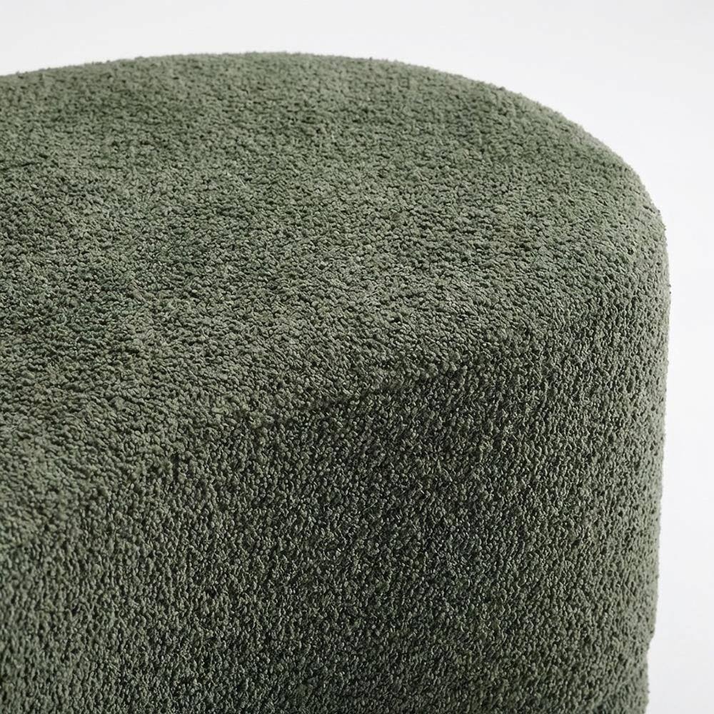 Alt View 1. Outdoor Escape - Outdoor Upholstered Ottoman Bench In Neutral Fabric For Patio Use - Green.