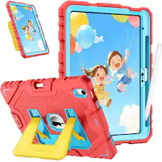 Front. Kitcheniva - Shockproof Kids Friendly Case For iPad A16 11th Gen 11 Inch 2025 And iPad 10th 10.9 Inch Pink Blue - Pink Yellow.