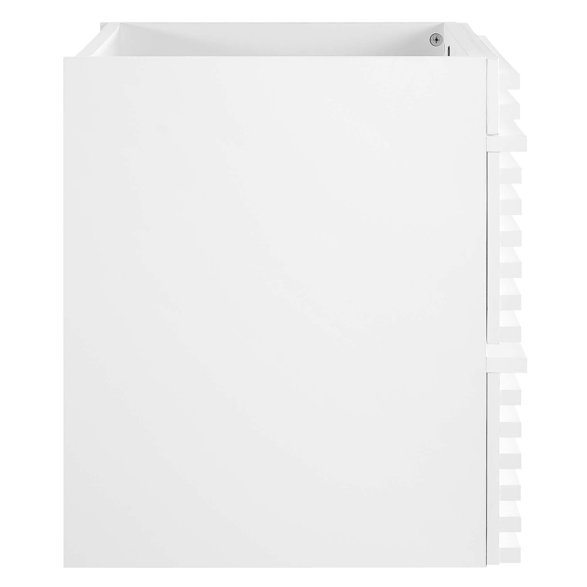 Alt View 1. Modway - Render Wall-Mount Bathroom Cabinet Basin Not Included by Modway - White.
