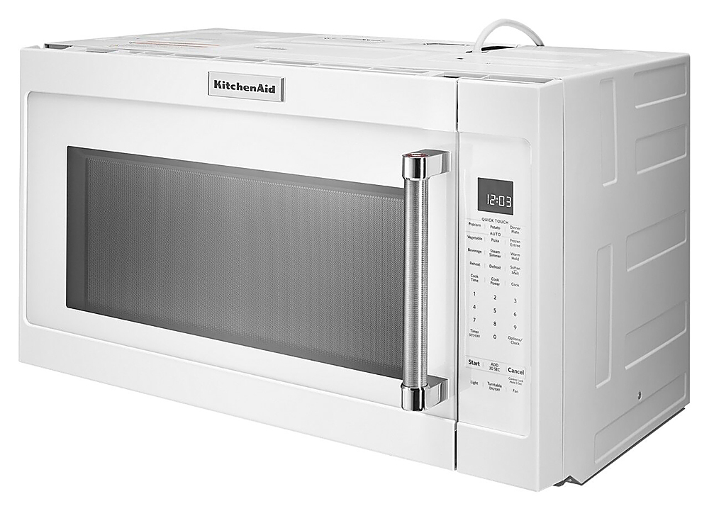 Angle View: KitchenAid - 2.0 Cu. Ft. Over-the-Range Microwave with Sensor Cooking - White