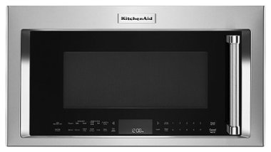 KitchenAid - 1.9 Cu. Ft. Convection Over-the-Range Microwave with Sensor Cooking - Stainless Steel - Front_Zoom