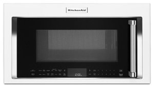 KitchenAid - 1.9 Cu. Ft. Convection Over-the-Range Microwave with Sensor Cooking - White - Front_Zoom