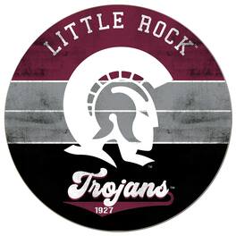 Jardine - Arkansas Little Rock Trojans 20'' x 20'' Retro Logo Circle Sign - Maroon