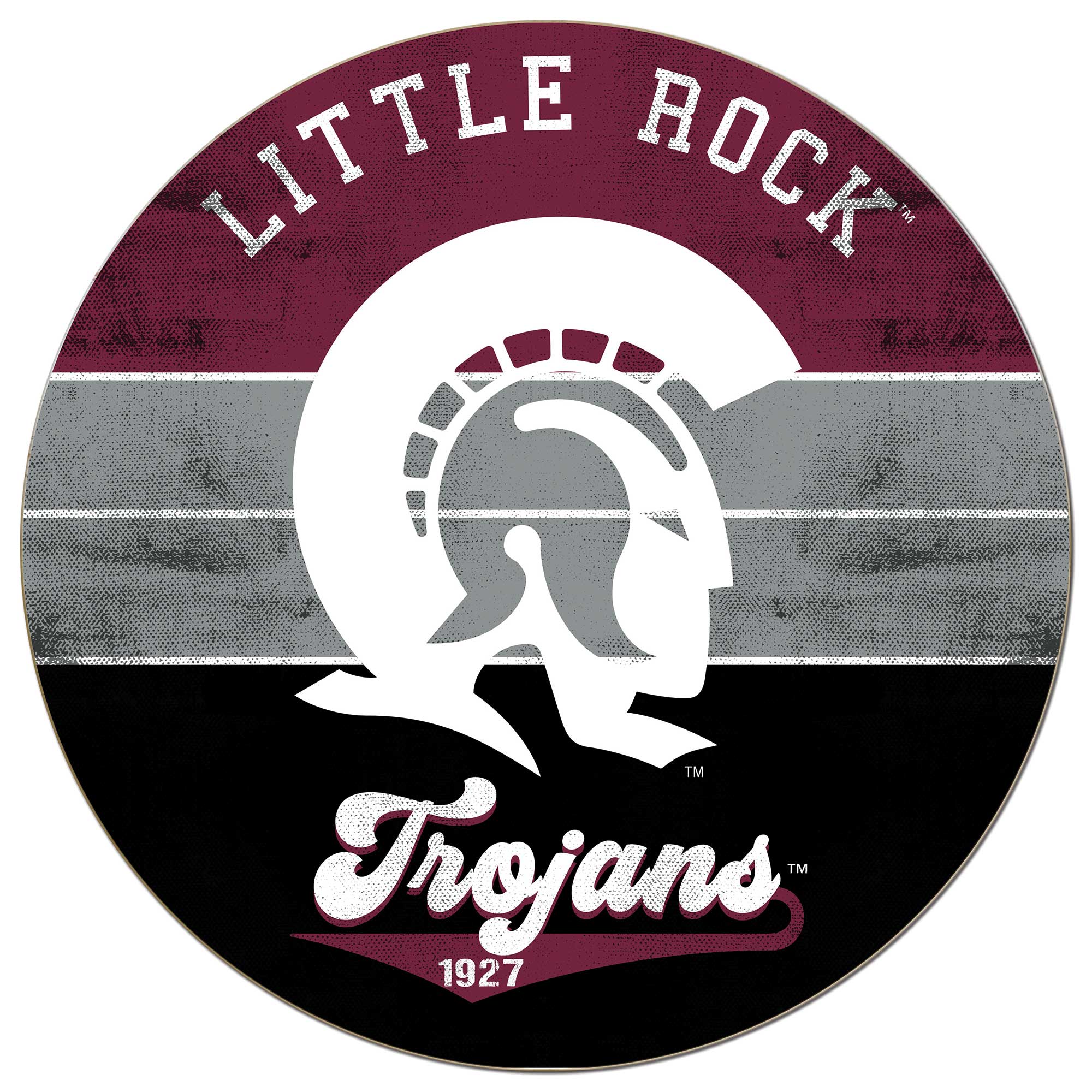 Arkansas Little Rock Trojans 20'' x 20'' Retro Logo Circle Sign