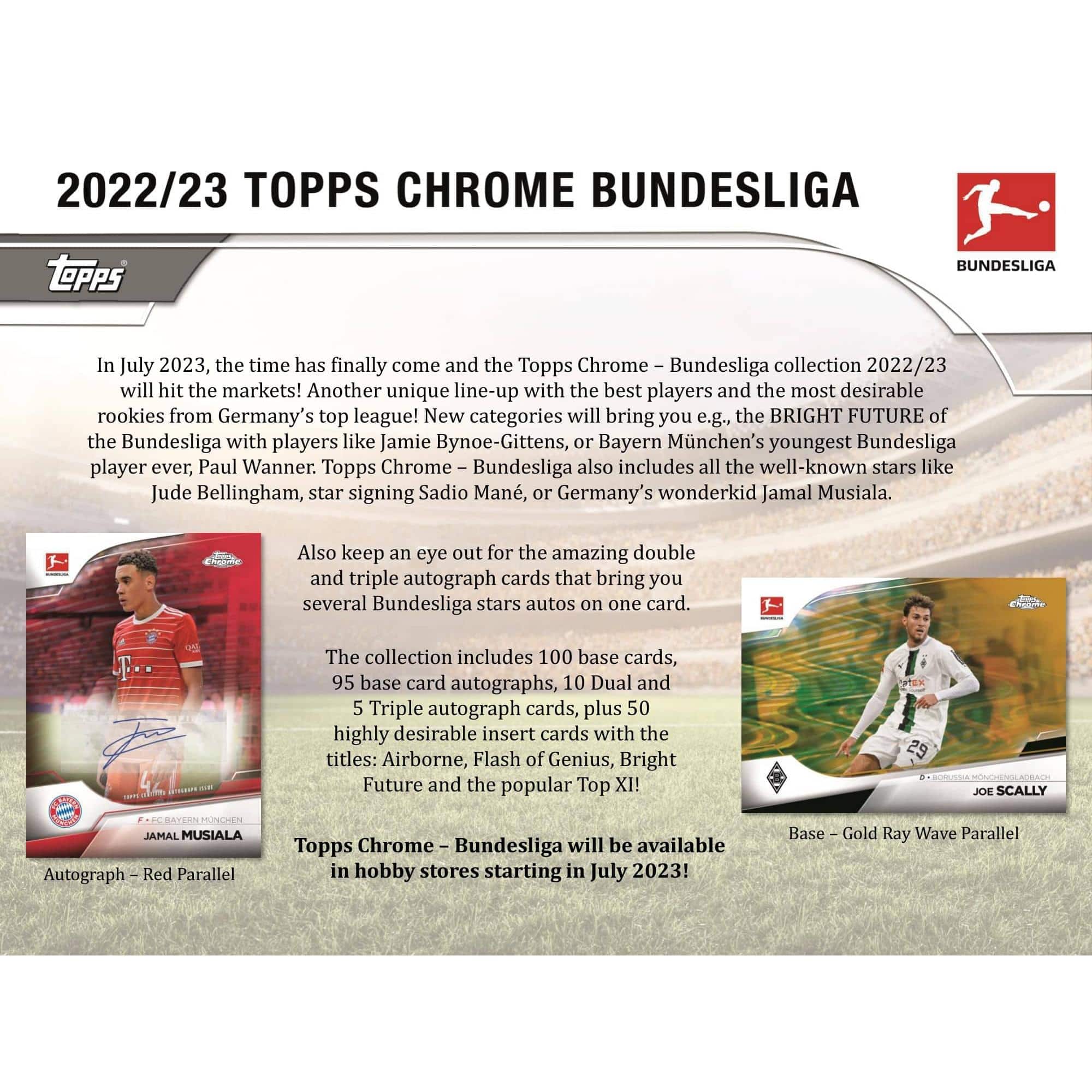 Bundesliga Soccer 2022/23 Topps Chrome Hobby Box | 20 Packs