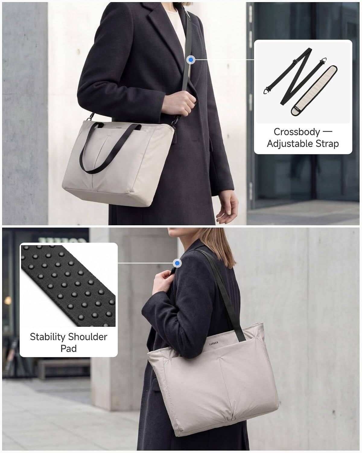 - Crossbody - Adjustable Strap
- Stability Shoulder Pad
- LUGGER