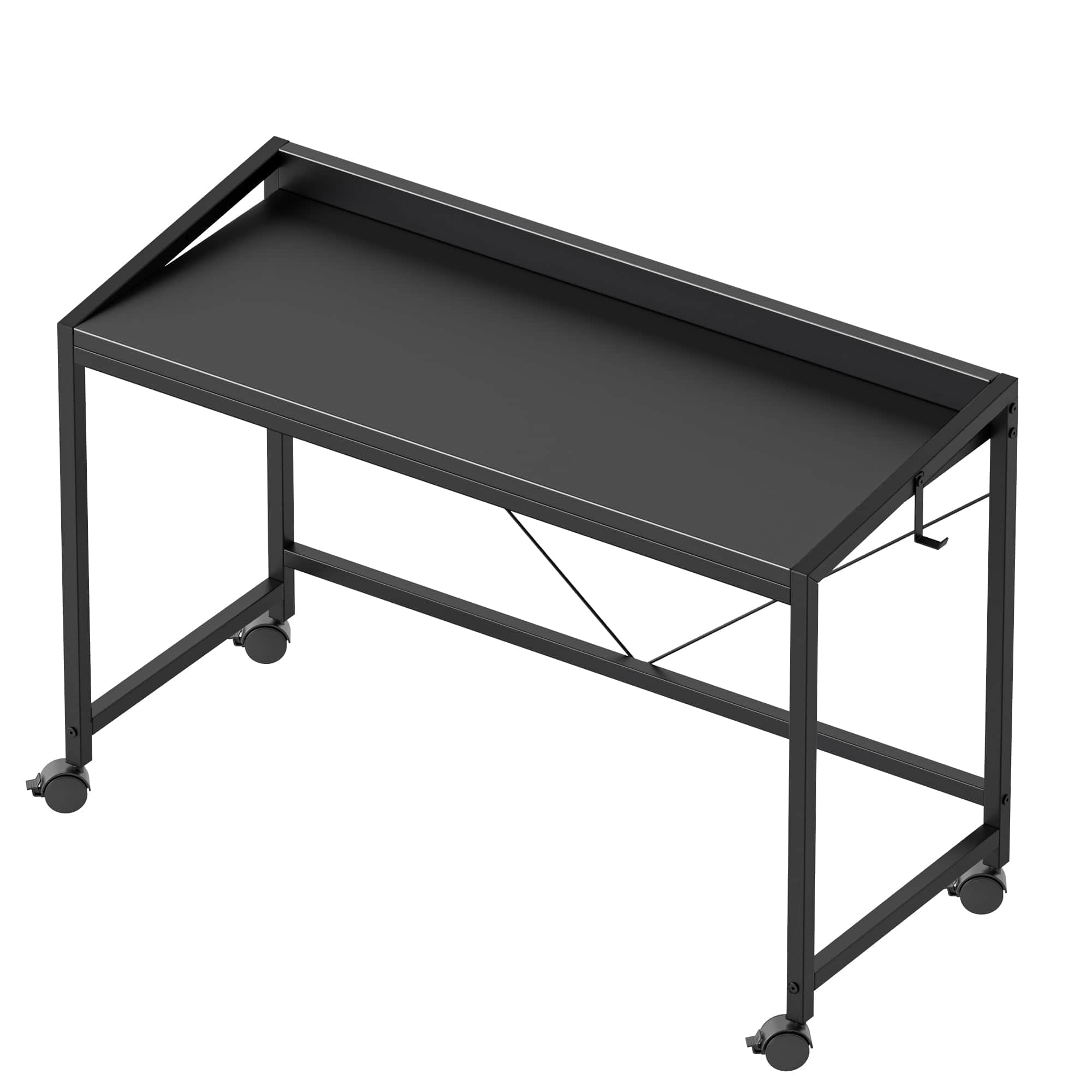 Hirose Alice - Mericonia L Shaped Desk, Corner Computer Desk with Storage Shelves, Large Home Office Gaming Desk, Spacious - Guard, Black 32 inch