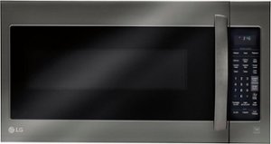 LG - 2.0 Cu. Ft. Over-the-Range Microwave with Sensor Cooking and EasyClean - Black stainless steel