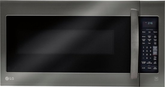 Front Zoom. LG - 2.0 Cu. Ft. Over-the-Range Microwave with Sensor Cooking - Black stainless steel.