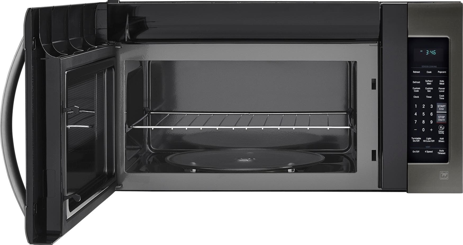 Alt View 11. LG - 2.0 Cu. Ft. Over-the-Range Microwave with Sensor Cooking and EasyClean - Black Stainless Steel.
