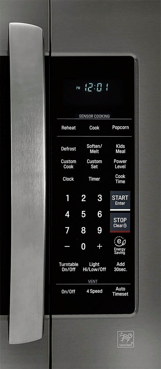 Alt View 1. LG - 2.0 Cu. Ft. Over-the-Range Microwave with Sensor Cooking and EasyClean - Black Stainless Steel.