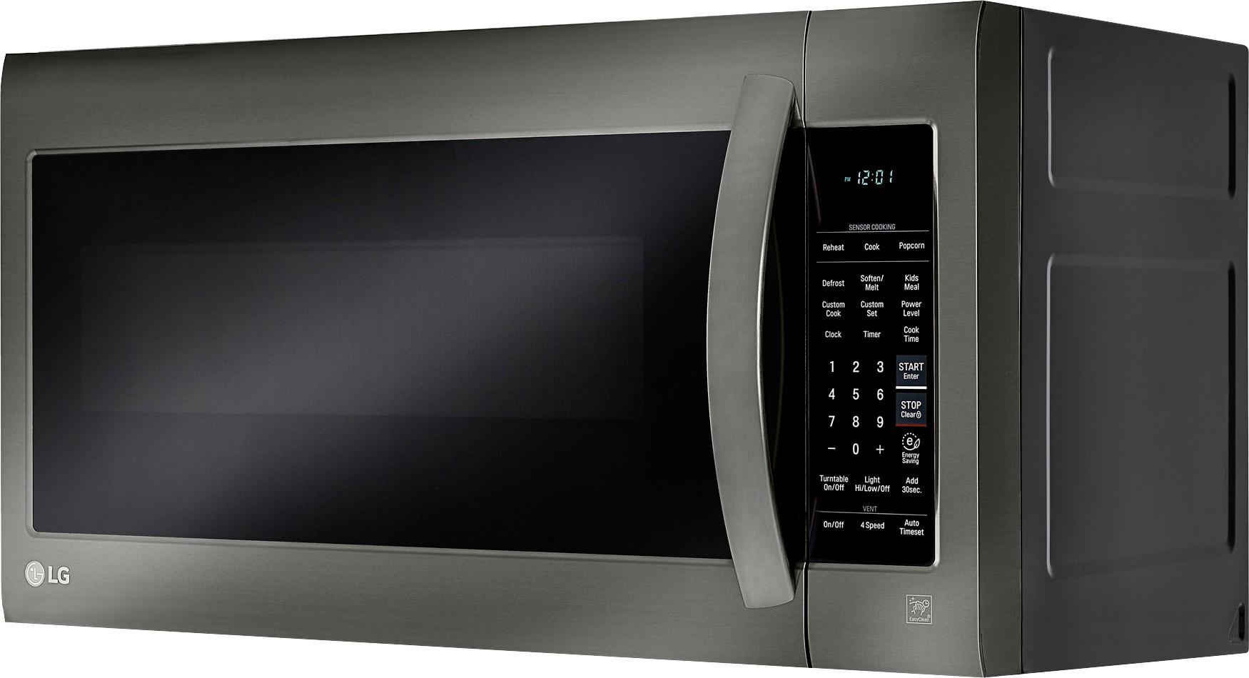 LG 2.0 Cu. Ft. OvertheRange Microwave with Sensor Cooking PrintProof Black Stainless Steel