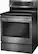 Left. LG - 6.3 Cu. Ft. Self-Cleaning Freestanding Electric Convection Range - Black Stainless Steel.