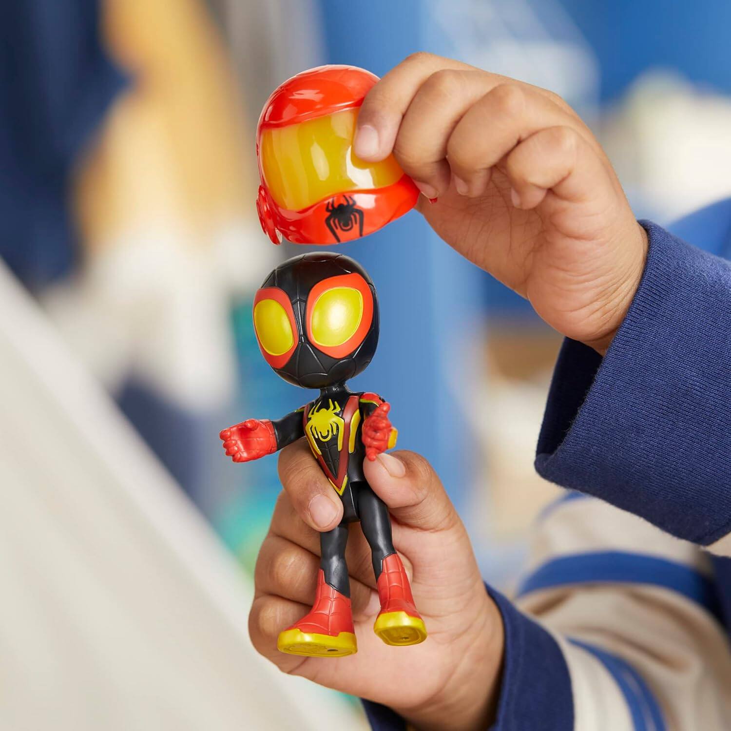 Alt View 3. Hasbro - Marvel Spidey and His Amazing Friends Web-Spinners Miles with Drill Spinner, Car Playset.