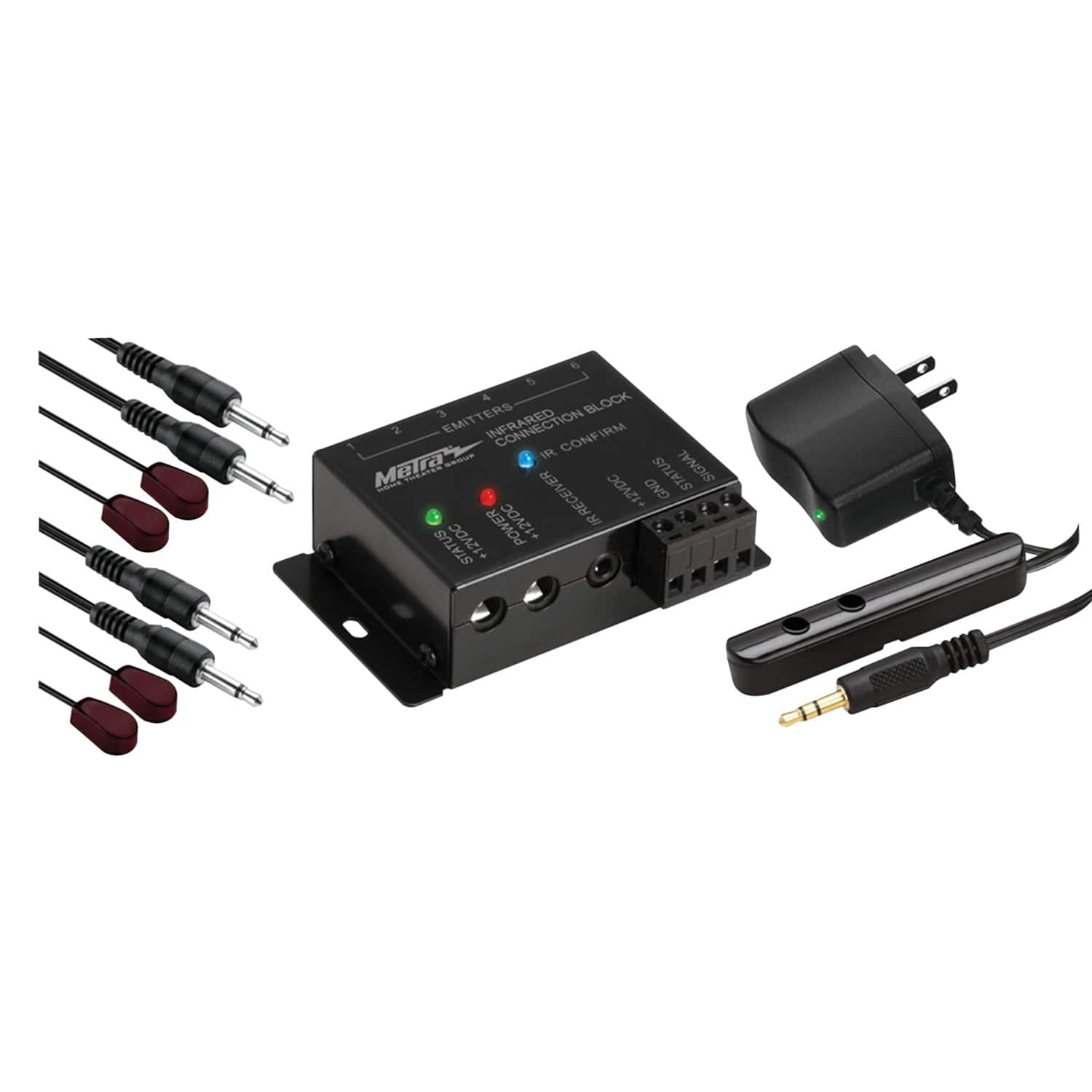 Ethereal - Cs-irkit1us Ir Repeater Kit With 1 Bar Receiver And 4 Emitters, Cs-irkit1us - Black