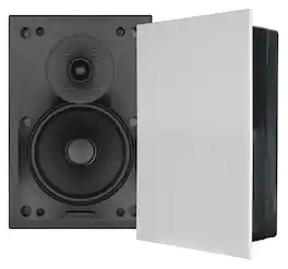 Sonance - VXXT6 RECTANGLE - Visual Experience Extreme 6-1/2" 2-Way Indoor/Outdoor In Wall Speakers (Pair) - Paintable White
