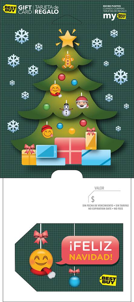 Front. Best Buy® - $20 Emoji Feliz Navidad Gift Card.