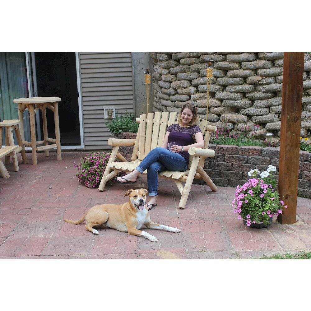 Alt View 2. Contoured Comfort - Cedar Log 4ft Love Seat - Brown.